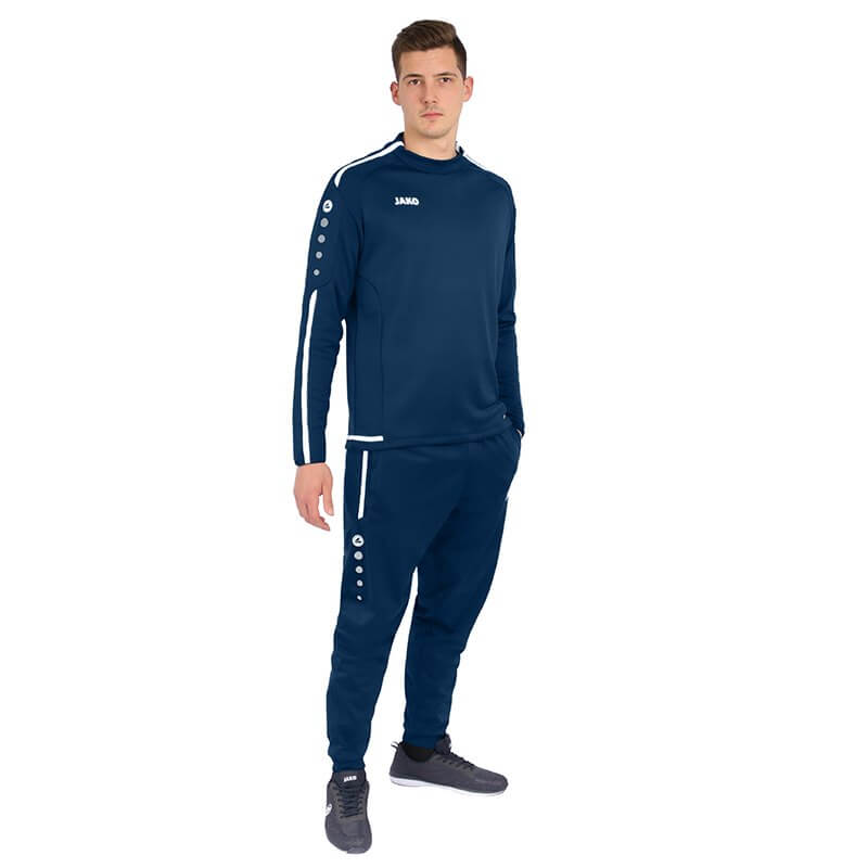 JAKO-8819-99-6 Sweater Striker 2.0 Bleu Marin/Blanc Tenue Complète