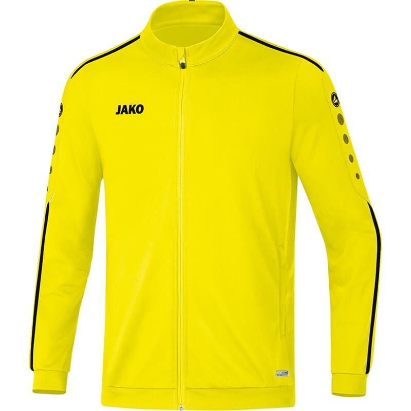 JAKO-9319-33-1 Veste Polyester Striker 2.0 Jaune Fluo/Noir Face