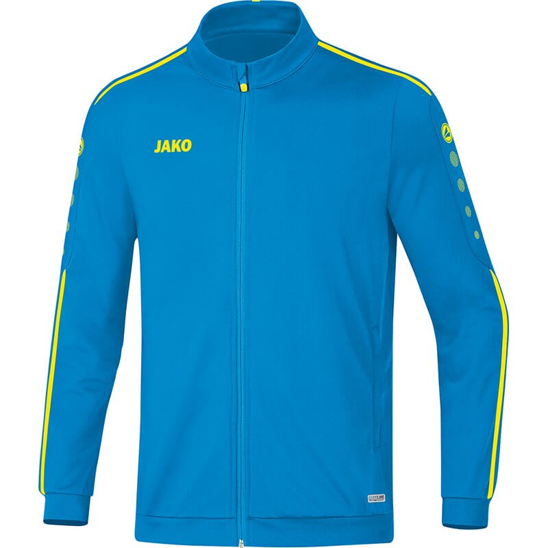 JAKO-9319-89-1 Polyester Jacket Striker 2.0 Blue/Fluo Yellow Front