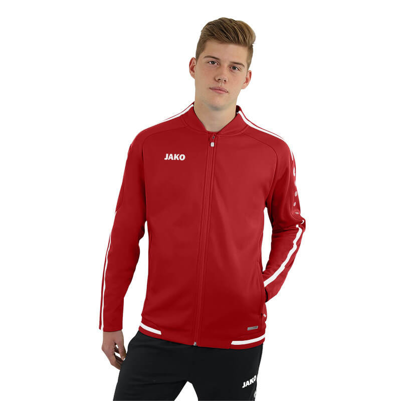 JAKO-9819-11-3 Leisure Jacket Striker 2.0 Chili Red/White