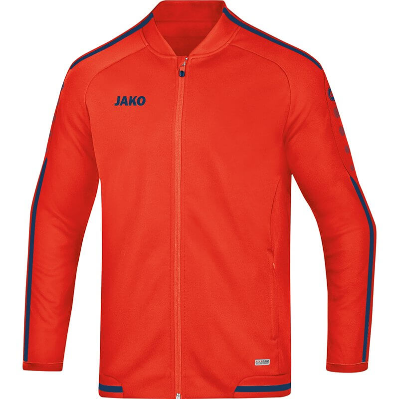 JAKO-9819-18-1 Leisure Jacket Striker 2.0 Flame/Navy Front