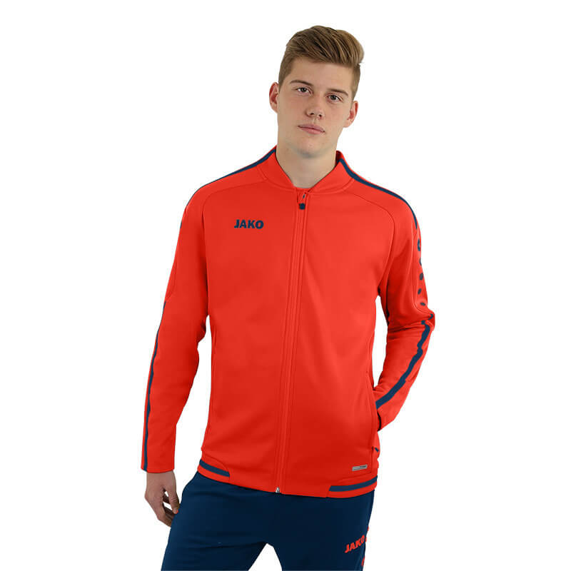 JAKO-9819-18-3 Leisure Jacket Striker 2.0 Flame/Navy