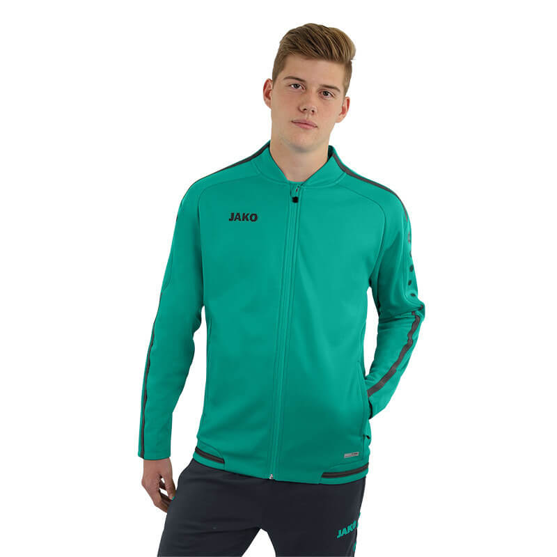 JAKO-9819-24-3 Leisure Jacket Striker 2.0 Turquoise/Anthracite