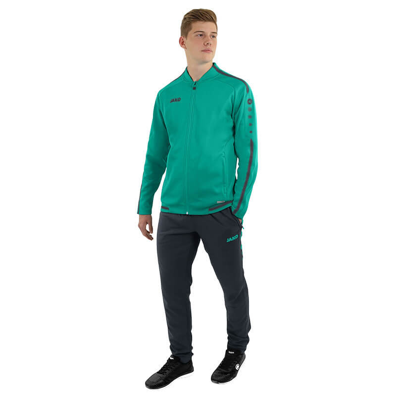 JAKO-9819-24-6 Leisure Jacket Striker 2.0 Turquoise/Anthracite