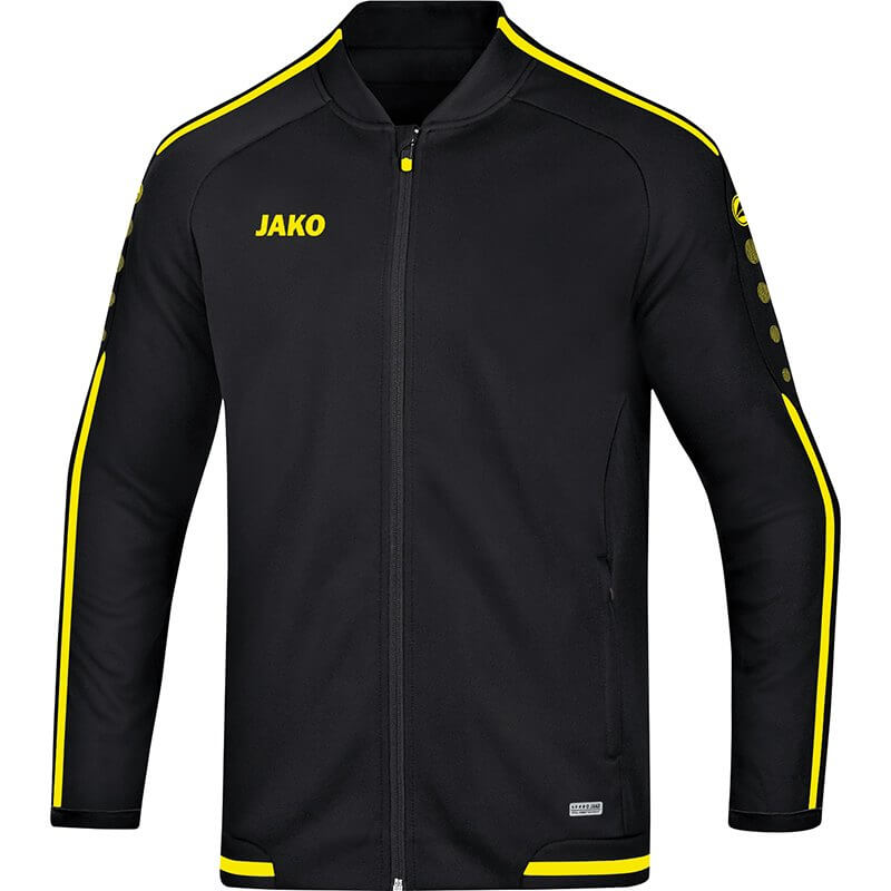 JAKO-9819-33-1 Leisure Jacket Striker 2.0 Black/Fluo Yellow Front