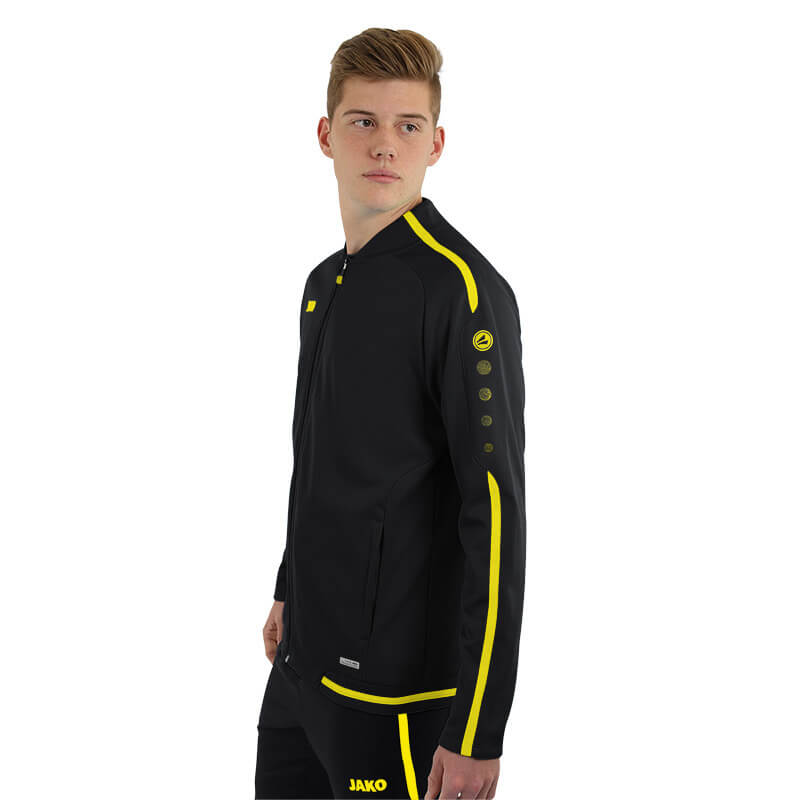 JAKO-9819-33-4 Leisure Jacket Striker 2.0 Black/Fluo Yellow