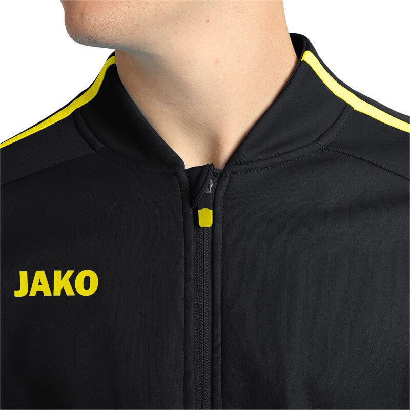 JAKO-9819-33-9 Veste Loisir Striker 2.0 Noir/Jaune Fluo