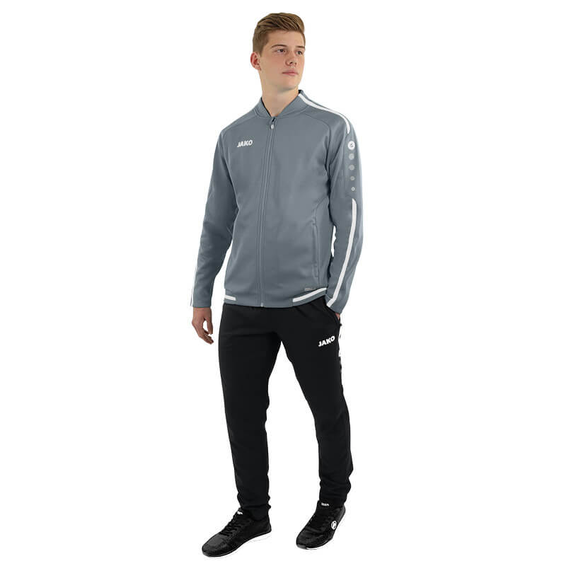 JAKO-9819-40-6 Leisure Jacket Striker 2.0 Stone Grey/White