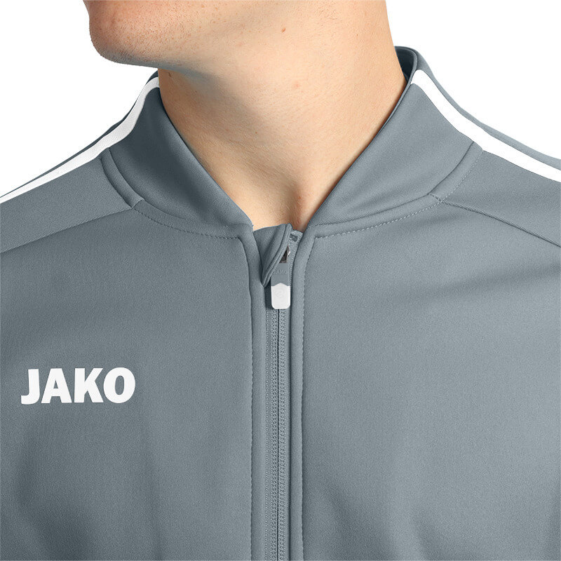 JAKO-9819-40-9 Veste Loisir Striker 2.0 Gris Pierre/Blanc