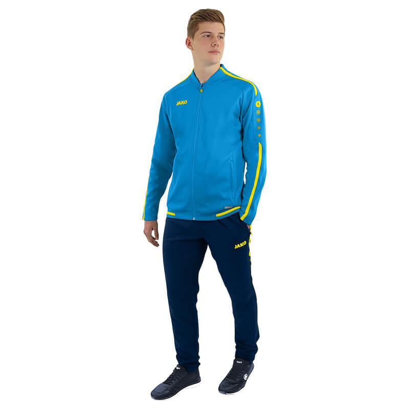 JAKO-9819-89-6 Veste Loisir Striker 2.0 Bleu/Jaune Fluo