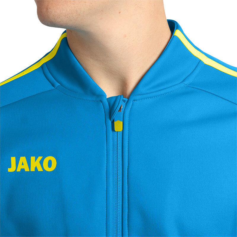 JAKO-9819-89-9 Veste Loisir Striker 2.0 Bleu/Jaune Fluo