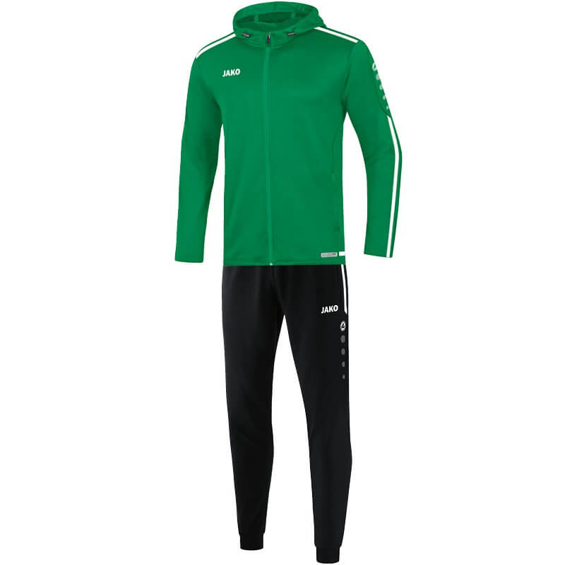 JAKO M9419-06 Hooded Polyester Tracksuit Striker 2.0 Green/White