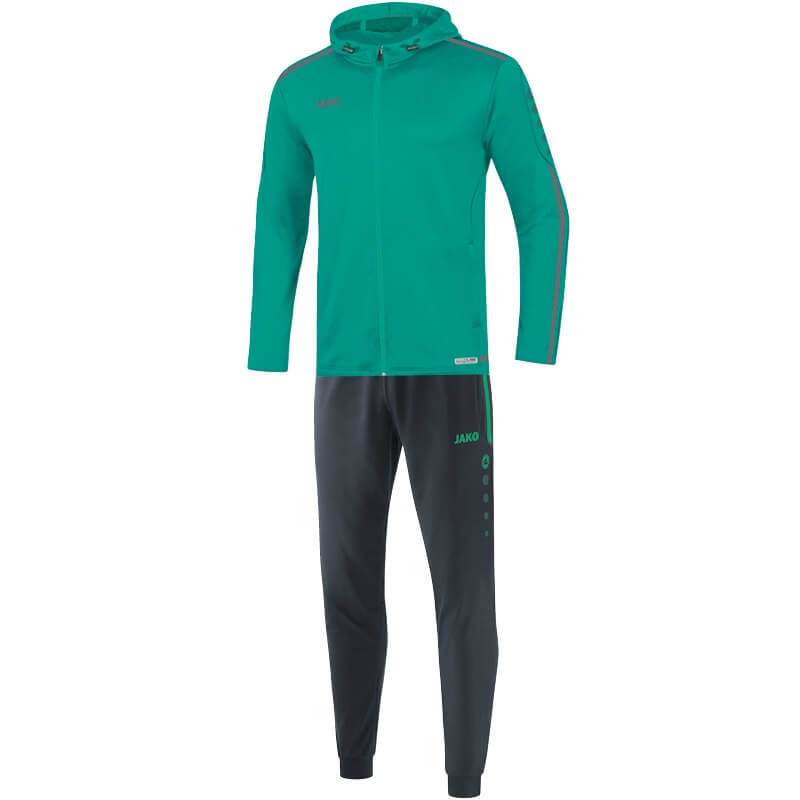 JAKO M9419-24 Survêtement Polyester à Capuchon Striker 2.0 Bleu Turquoise/Anthracite