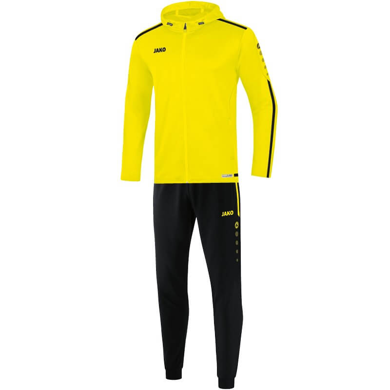 JAKO M9419-33 Hooded Polyester Tracksuit Striker 2.0 Fluo Yellow/Black