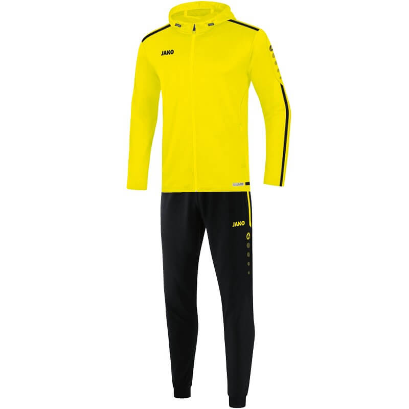 JAKO M9419-33 Survêtement Polyester à Capuchon Striker 2.0 Jaune Fluo/Noir