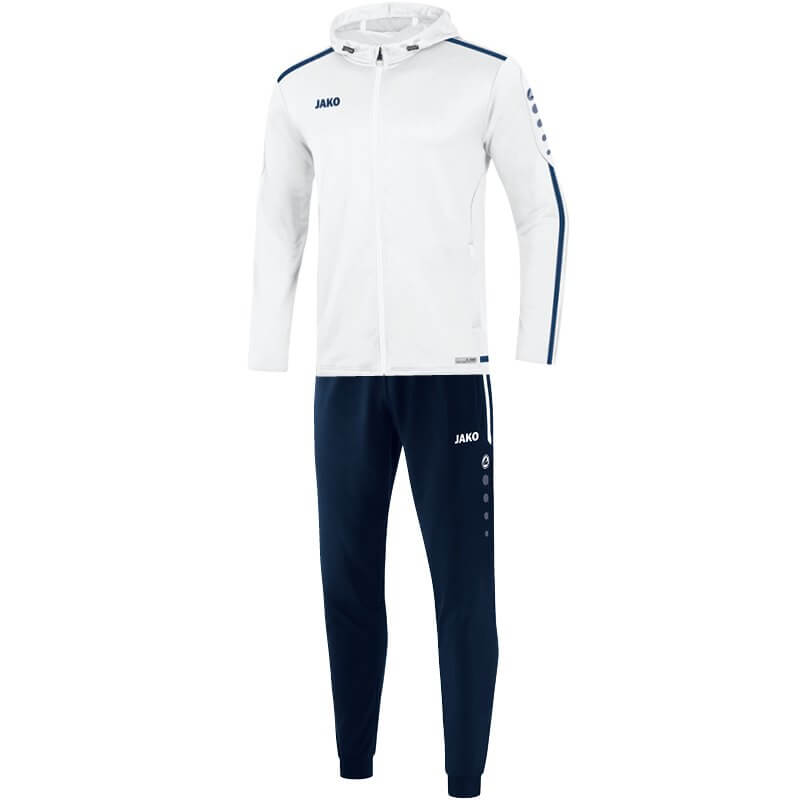 JAKO M9419-90 Hooded Polyester Tracksuit Striker 2.0 White/Navy