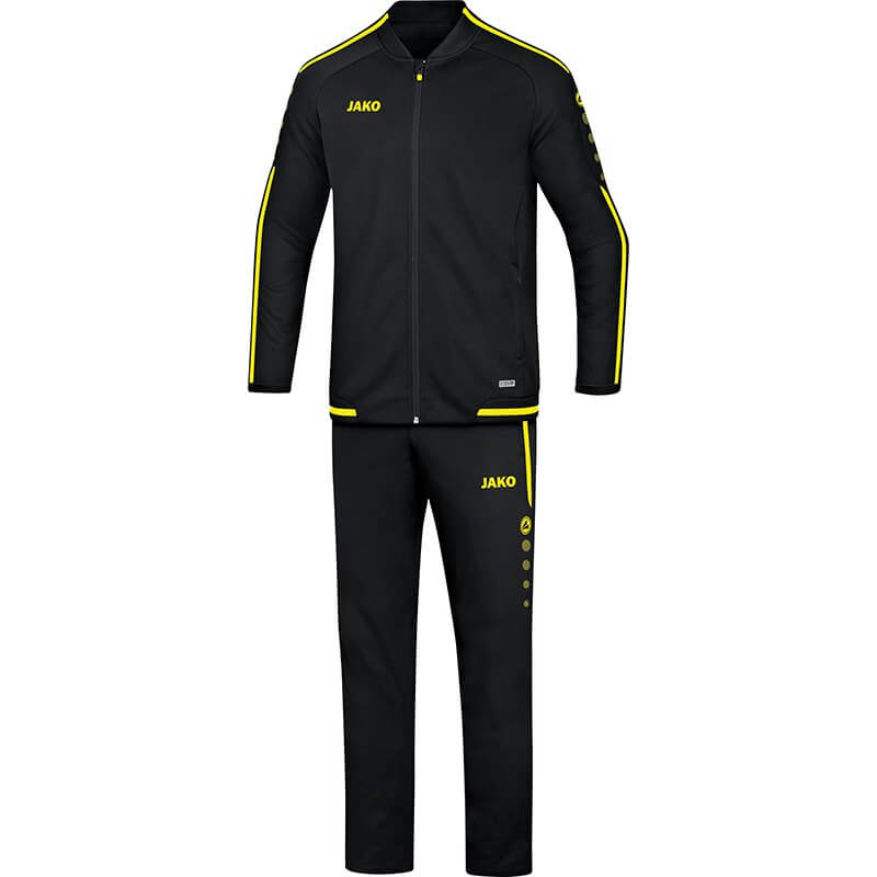 JAKO M9519-33 Leisure Tracksuit Striker 2.0 Black/Fluo Yellow