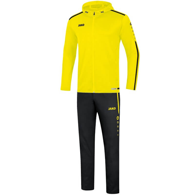 JAKO M9619-33 Hooded Leisure Tracksuit Striker 2.0 Fluo Yellow/Black