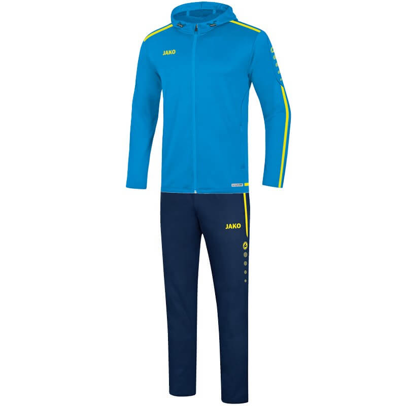 JAKO M9619-89 Hooded Leisure Tracksuit Striker 2.0 Blue/Fluo Yellow