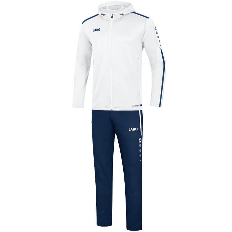 JAKO M9619-90 Hooded Leisure Tracksuit Striker 2.0 White/Navy