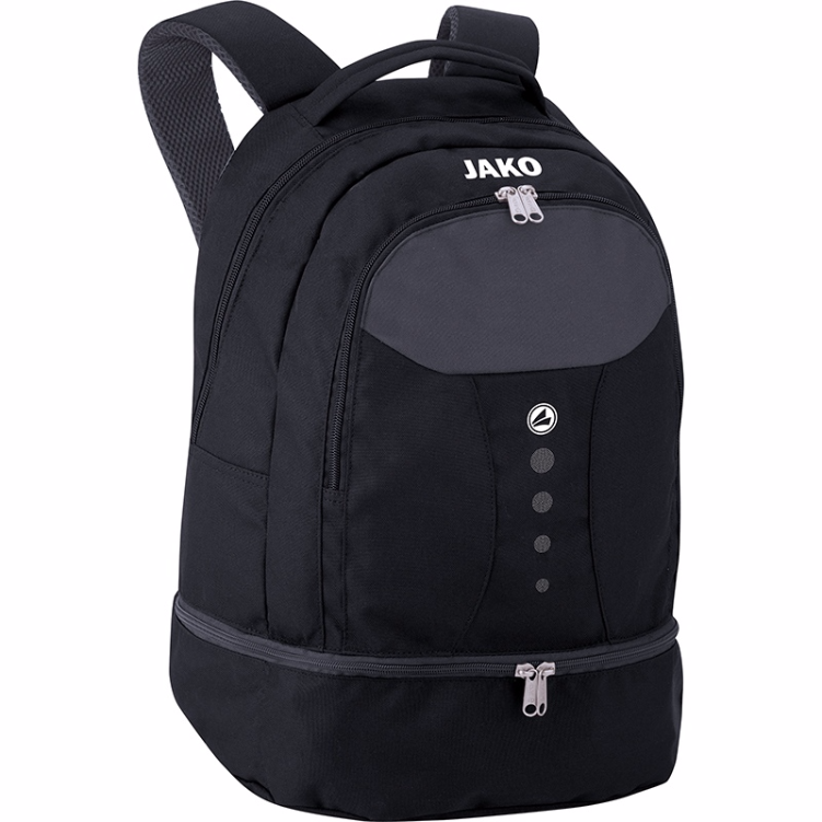 JAKO 1816-08 Sac à Dos Striker Noir/Gris