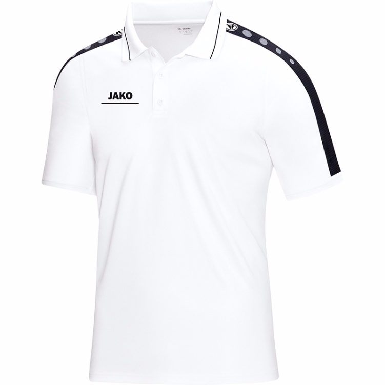 JAKO 6316M-00-1 Polo T-Shirt Striker White/Black Front