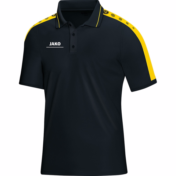 JAKO 6316M-03-1 Polo T-Shirt Striker Black/Lemon Front