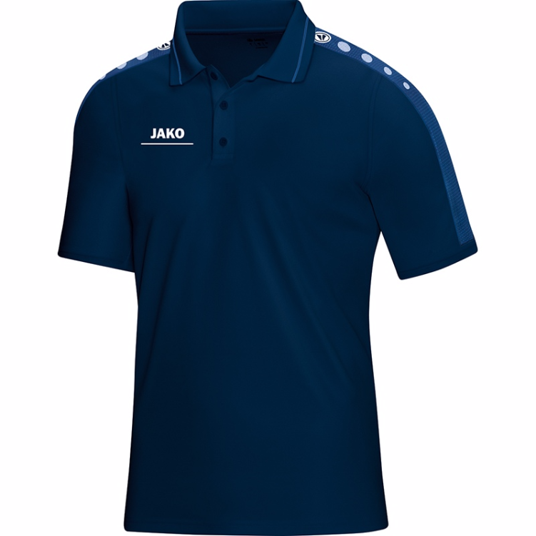 JAKO 6316M-09-1 Polo T-Shirt Striker Bleu Marin/Bleu Nuit Avant