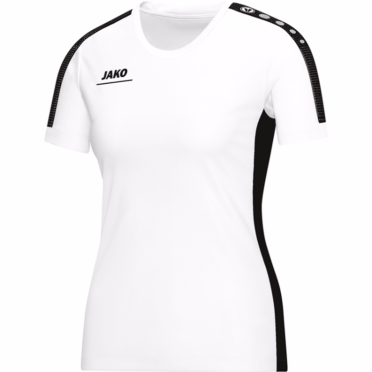 JAKO 6116W-00-1 T-Shirt Striker Blanc/Noir Avant