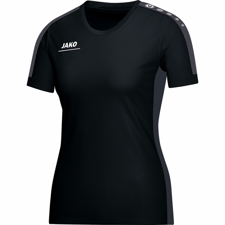 JAKO 6116W-08-1 T-Shirt Striker Noir/Gris Avant
