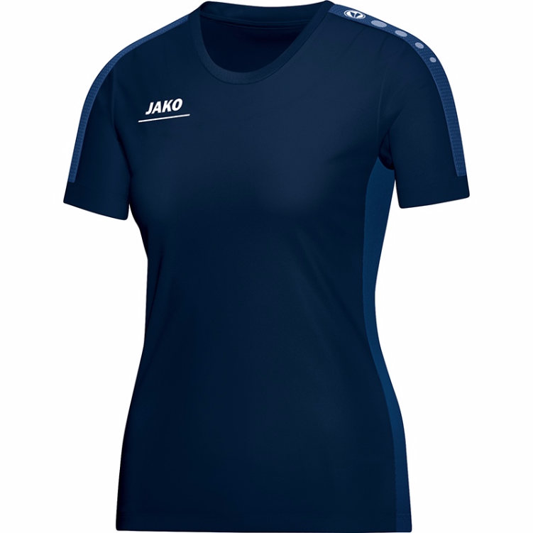 JAKO 6116W-09-1 T-Shirt Striker Bleu Marin/Bleu Nuit Avant
