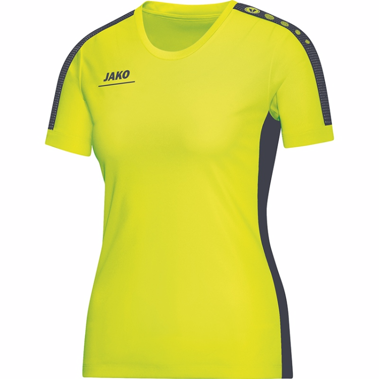 JAKO 6116W-23-1 T-Shirt Striker Lime/Anthracite Front