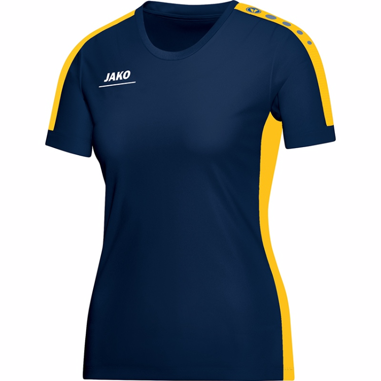 JAKO 6116W-42-1 T-Shirt Striker Bleu Marin/Jaune Avant