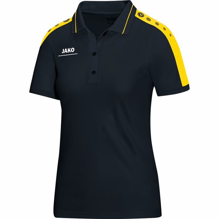 JAKO 6316W-03-1 Polo T-Shirt Striker Noir/Citron Avant