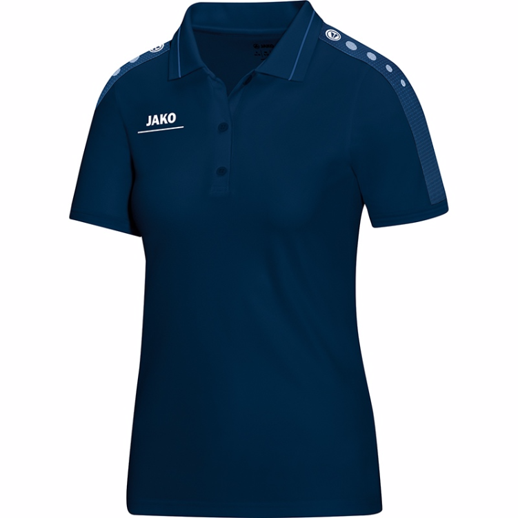 JAKO 6316W-09-1 Polo T-Shirt Striker Bleu Marin/Bleu Nuit Avant