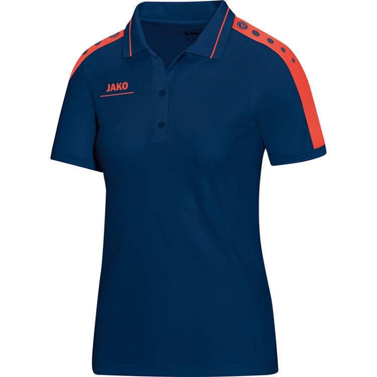 JAKO 6316W-18-1 Polo T-Shirt Striker Night Blue/Flame Front