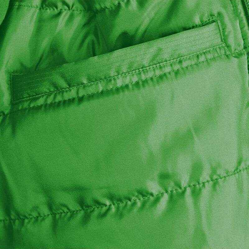 JAKO-7201-22-3 Stadium Jacket Team Soft Green Padded Hood with Lining Drawstring and Stops