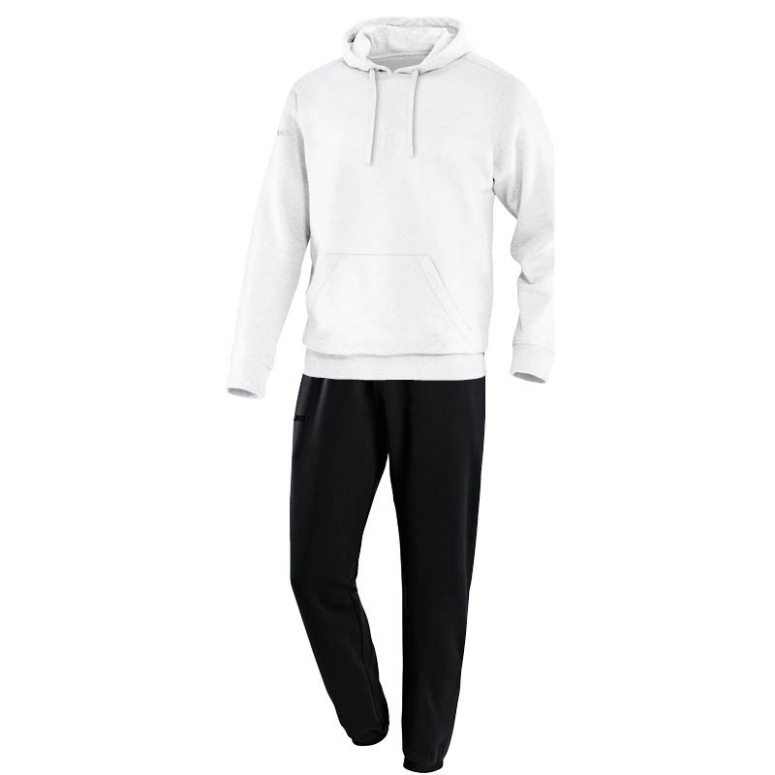 JAKO M9433-00 Survêtement Jogging avec Sweat à Capuchon Team Blanc