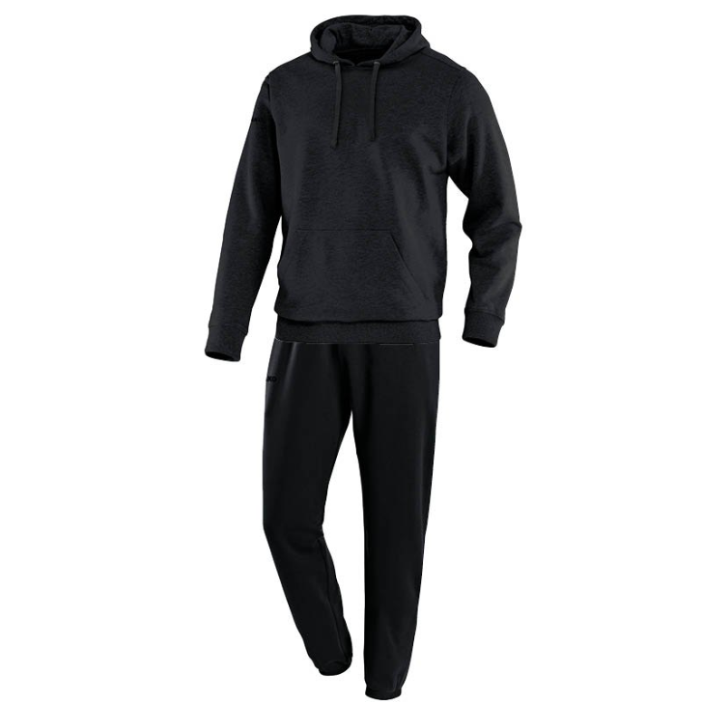 JAKO M9433-08 Jogging Tracksuit with Hooded Sweat Team Black