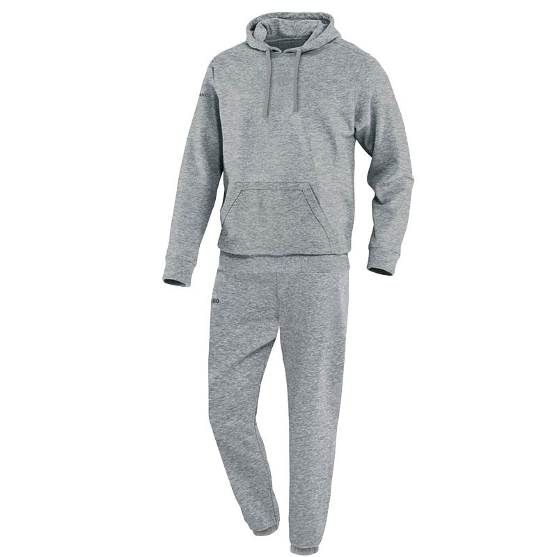 JAKO M9433-40 Jogging Tracksuit with Hooded Sweat Team Mixed Grey