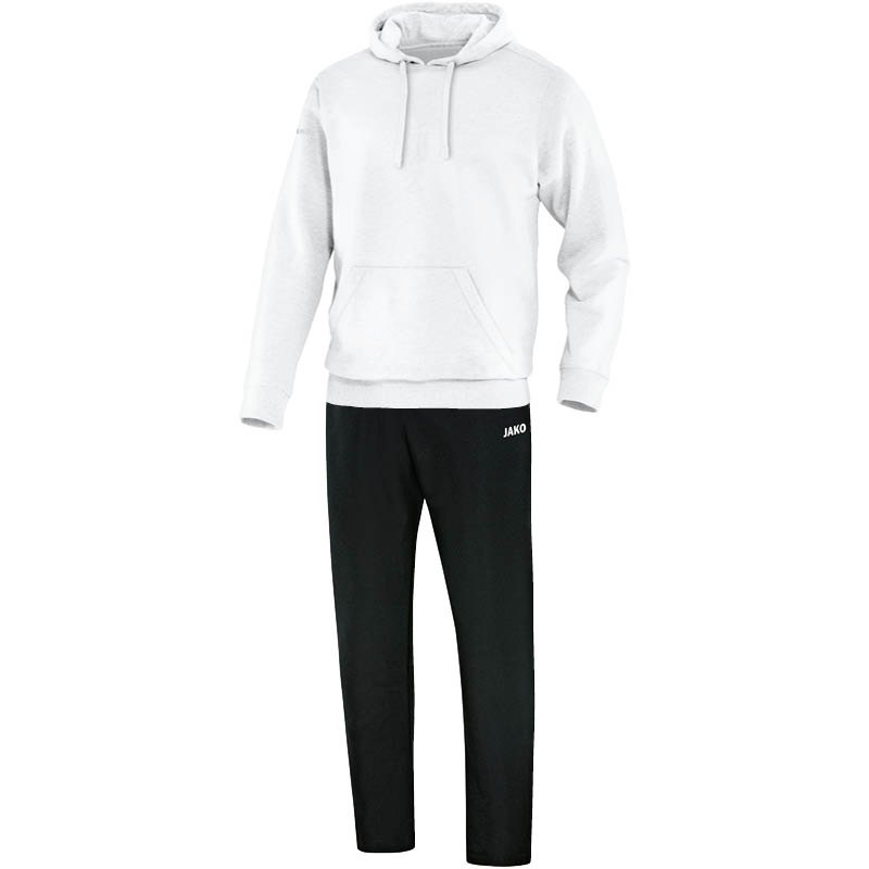 JAKO M9533M-00 Survêtement Jogging Loisir avec Sweat à Capuchon Team Blanc