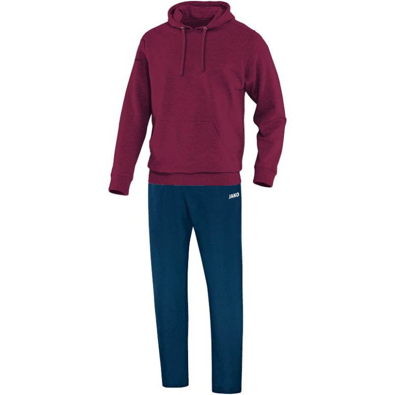 JAKO M9533M-14 Survêtement Jogging Loisir avec Sweat à Capuchon Team Rouge Bordeaux