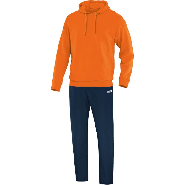 JAKO M9533M-19 Jogging Leisure Tracksuit with Hooded Sweat Team Fluo Orange