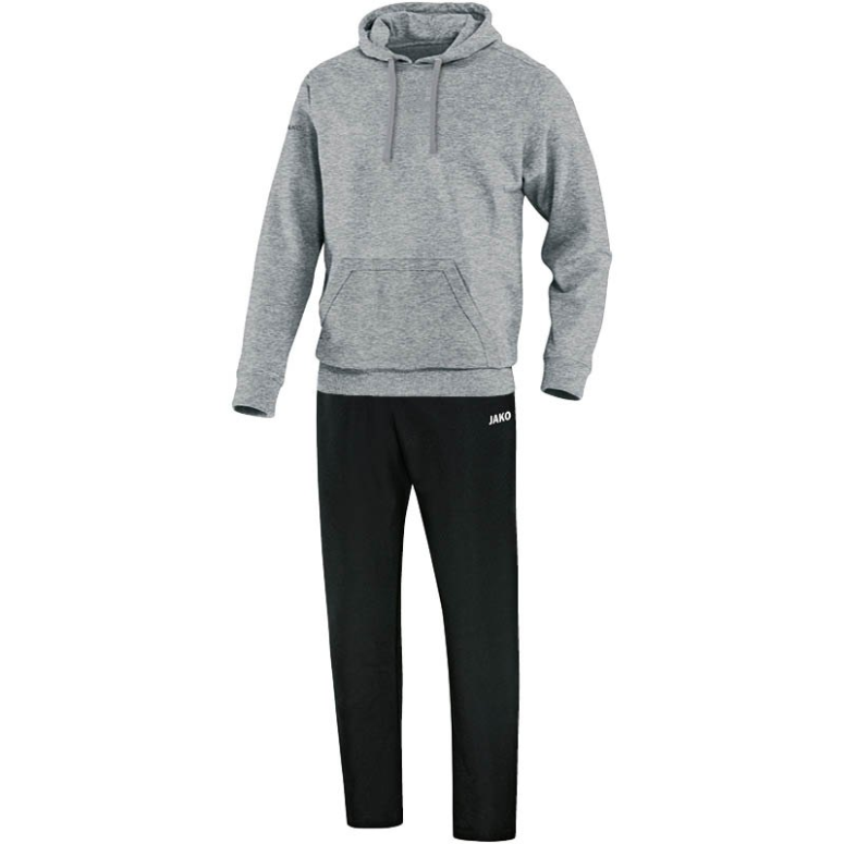 JAKO M9533M-40 Jogging Leisure Tracksuit with Hooded Sweat Team Mixed Grey