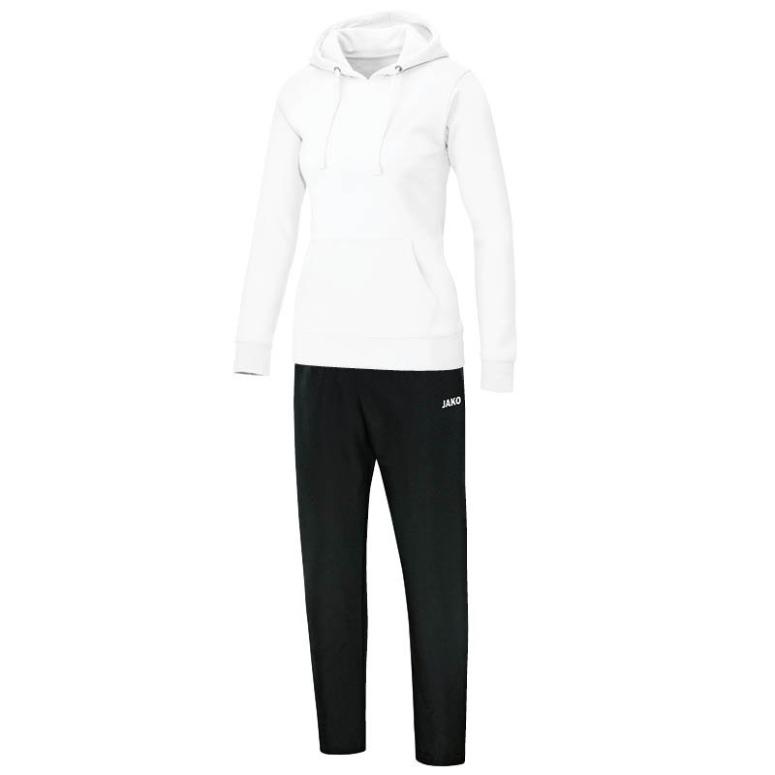 JAKO M9533W-00 Survêtement Jogging Loisir avec Sweat à Capuchon Team Blanc