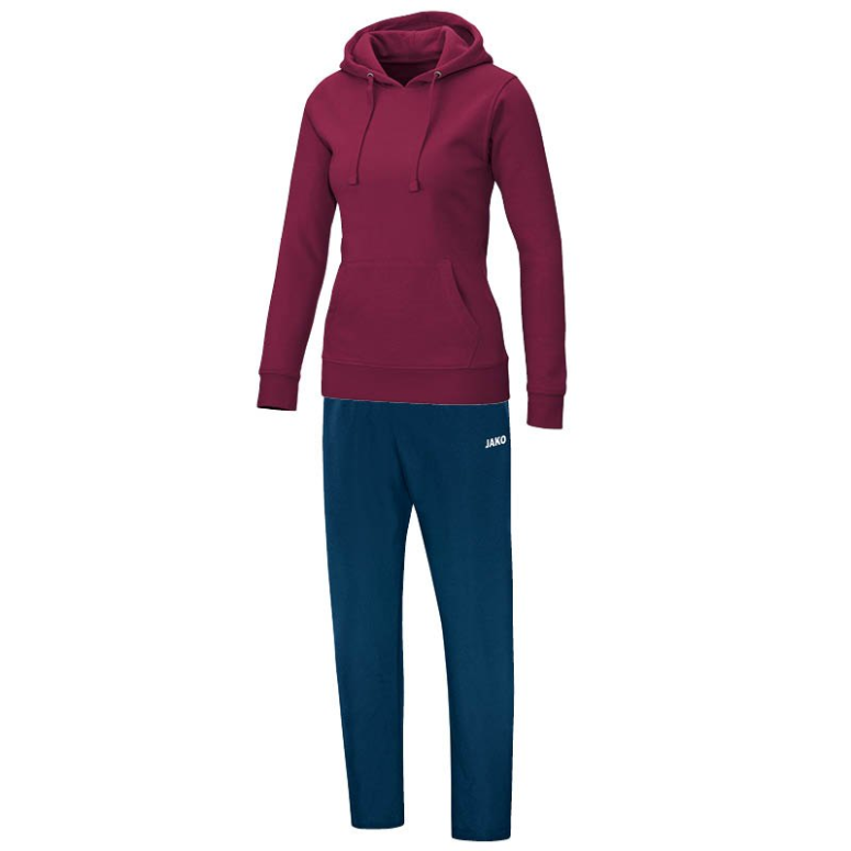 JAKO M9533W-14 Survêtement Jogging Loisir avec Sweat à Capuchon Team Rouge Bordeaux