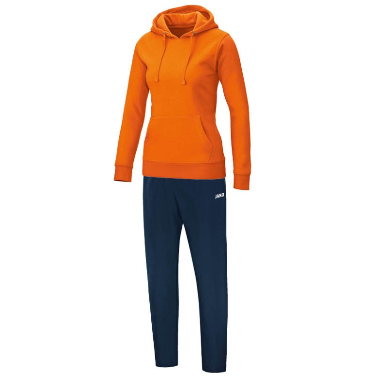 JAKO M9533W-19 Jogging Leisure Tracksuit with Hooded Sweat Team Fluo Orange