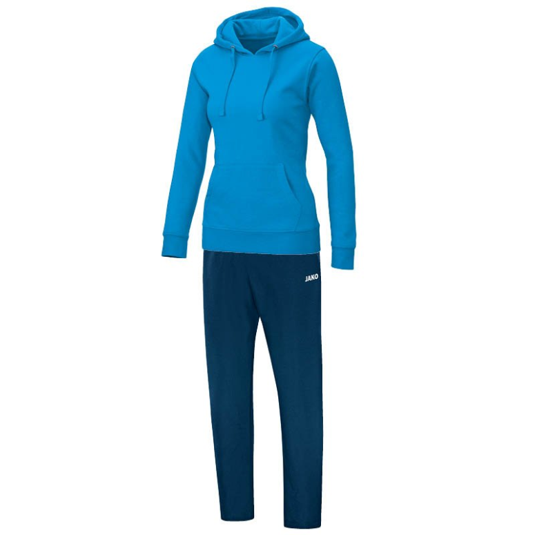 JAKO M9533W-89 Jogging Leisure Tracksuit with Hooded Sweat Team Blue