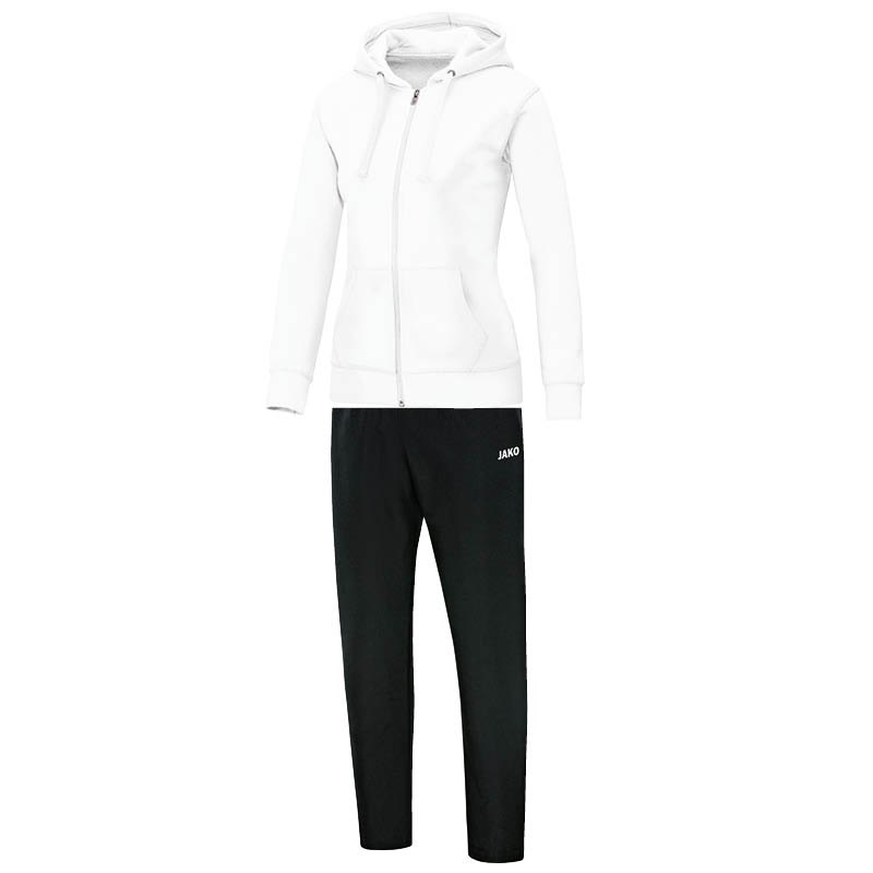 JAKO M9733W-00 Survêtement Jogging Loisir à Capuchon Team Blanc