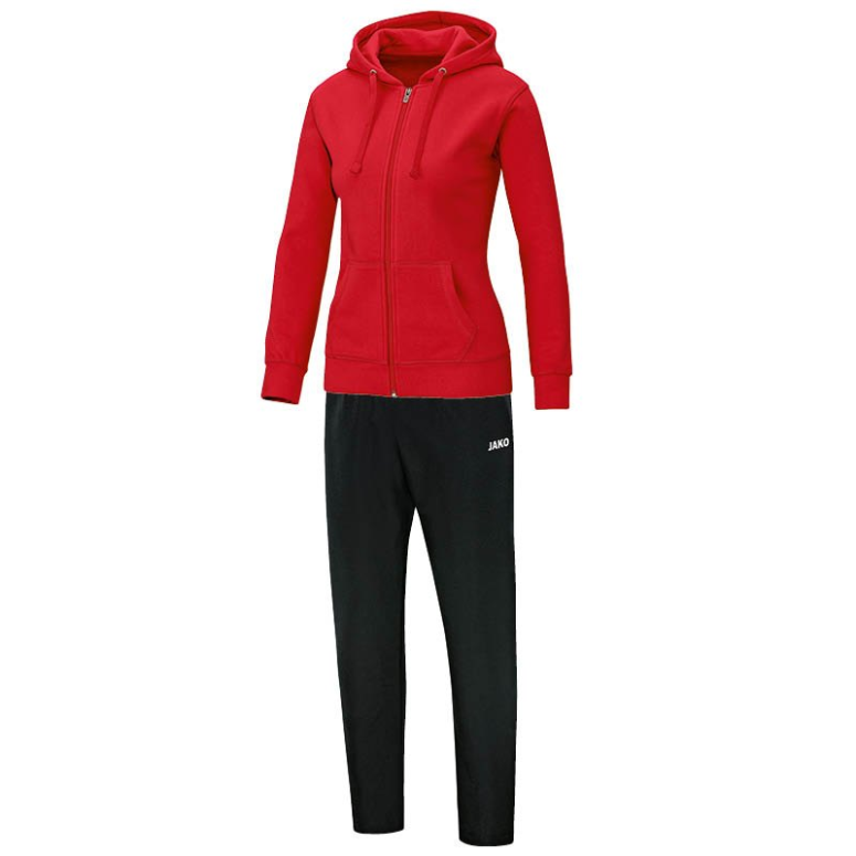 JAKO M9733W-01 Survêtement Jogging Loisir à Capuchon Team Rouge